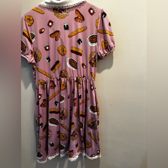 Spencer's Pink and Purple Casual Sundress Short Sleeve retro goth Spencer’s - Picture 8 of 14